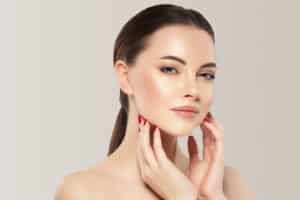 Pretty woman with cute nose can breathe better after her rhinoplasty